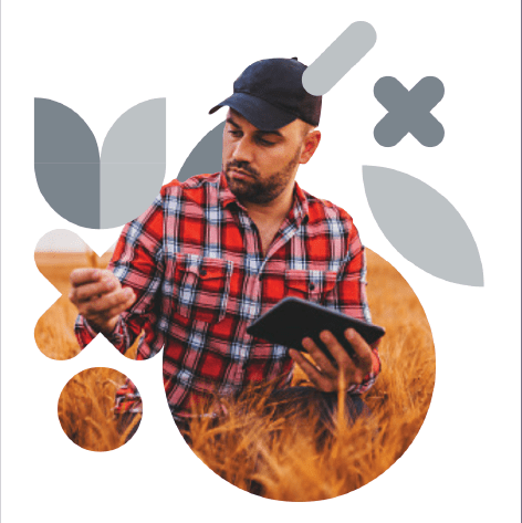 Fertiberia elements with image of man