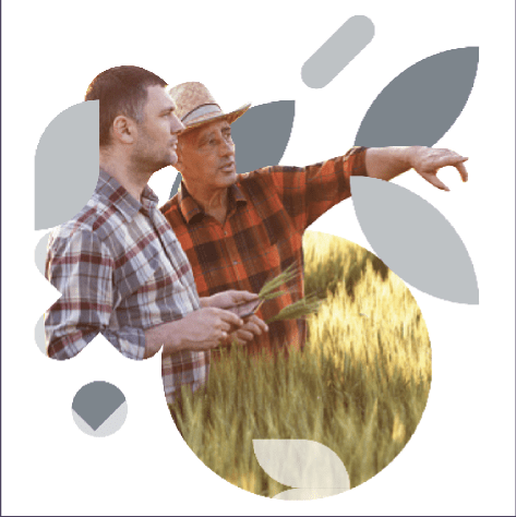 Fertiberia elements with image of man