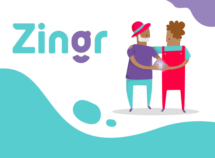 zingr illustrations and logo