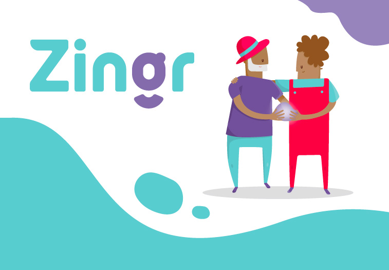 zingr illustrations and logo